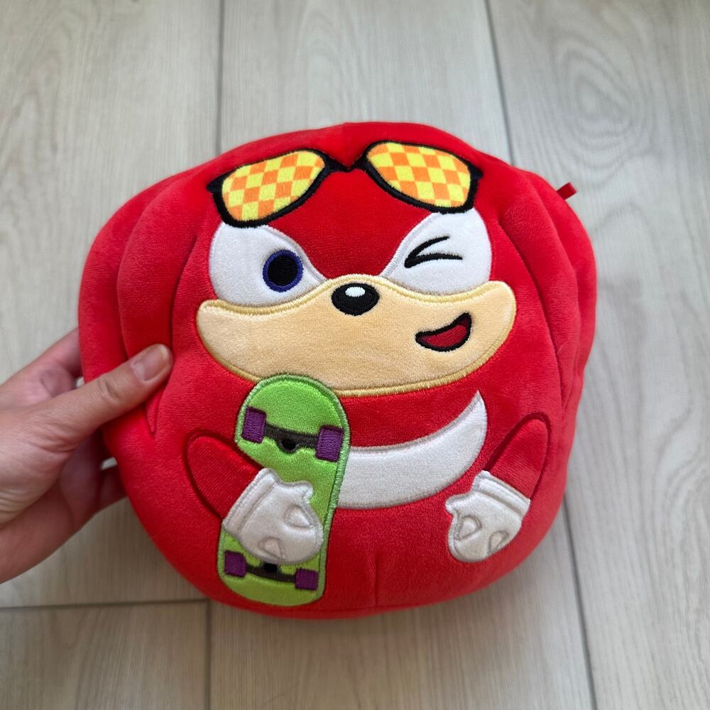 Squishmallows Sonic the Hedgehog Knuckles skateboard sunglasses plush toy 8"